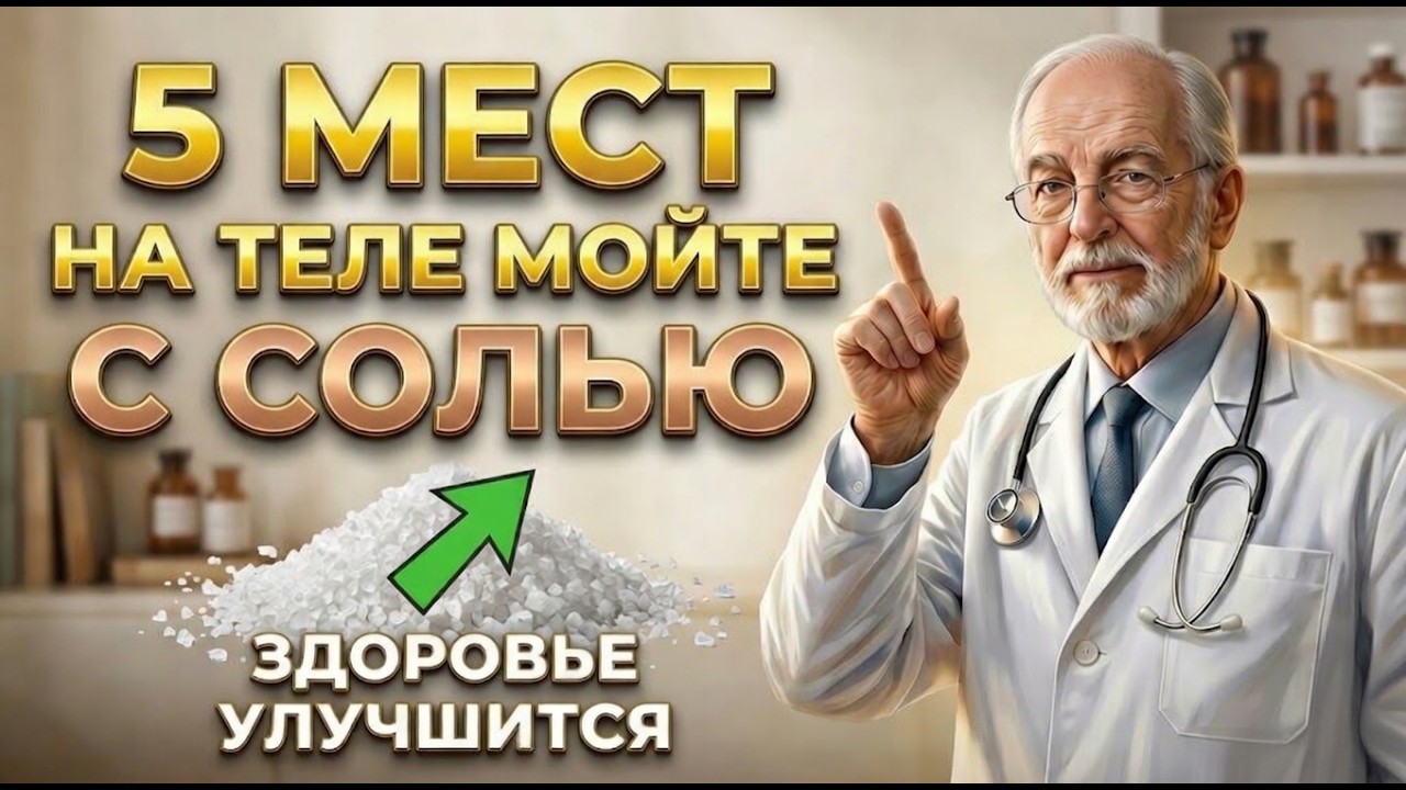 Мойте солью ЭТИ 5 МЕСТ на теле, и болезни исчезнут! Научный метод для тех, кому за 50