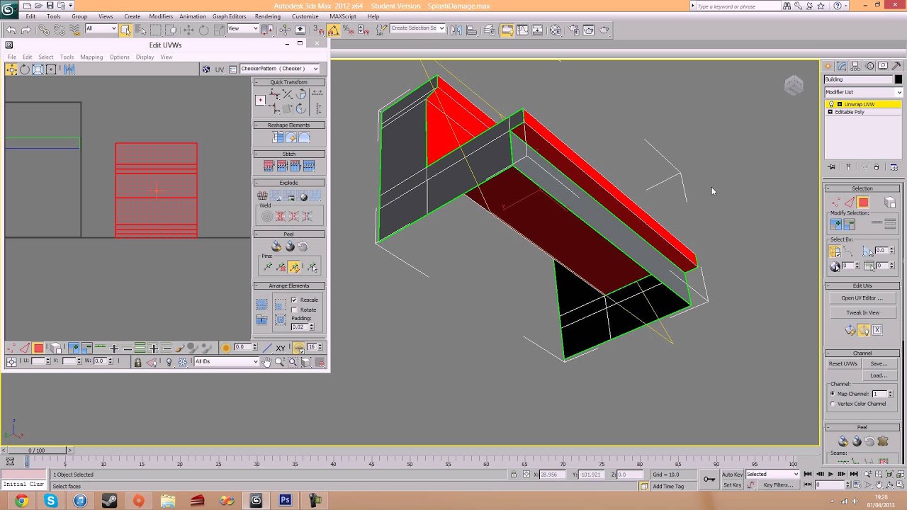 3D Studio Max - Week 4 - Part 5 - Unwrapping The Main Building - YouTube