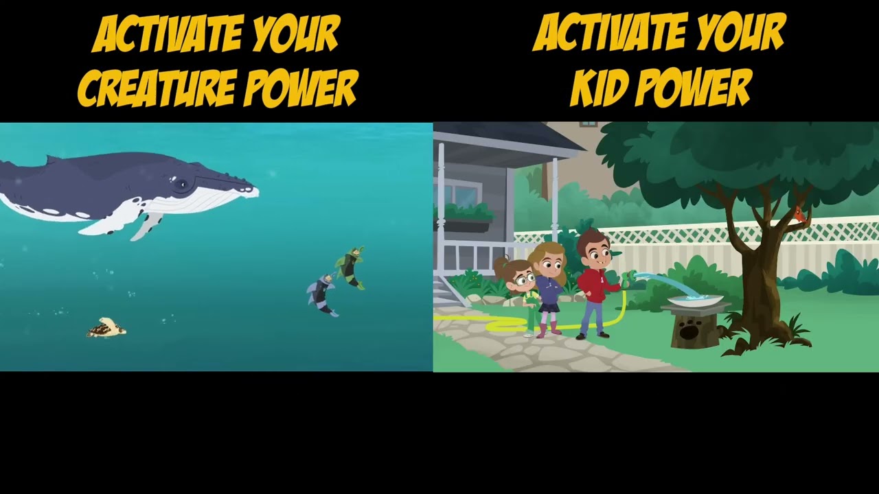 "Activate Your Creature Power" and "Activate Your Kid Power" Side-By-Side Comparison (Wild Kratts)