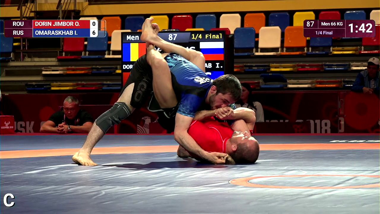 1/4 Men - 66 kg: O. DORIN JIMBOR (ROU) v. I. OMARASKHAB (RUS)