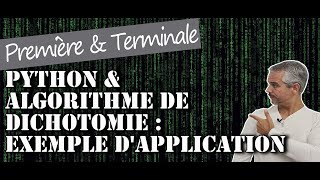 Python et Algorithme de dichotomie : Exemple d'application