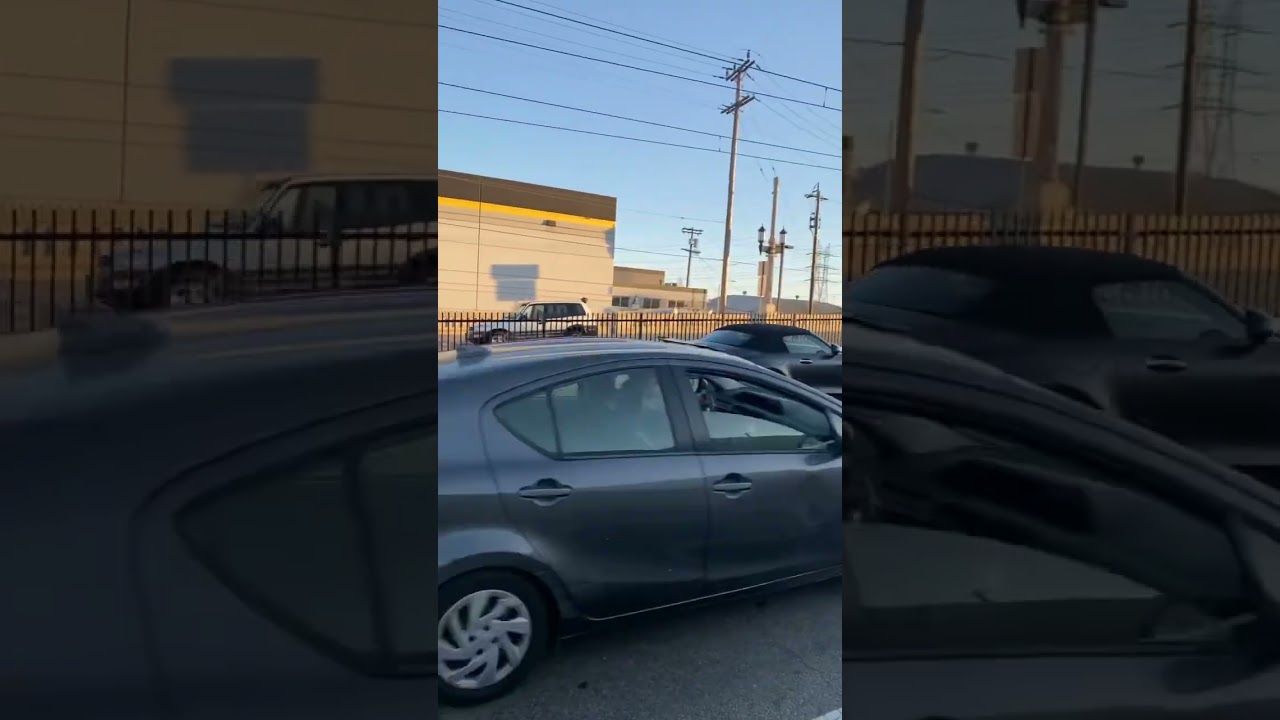 Drone chasing a Mercedes! 