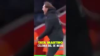Tata Martino Celebra el Gol de Messi #shorts