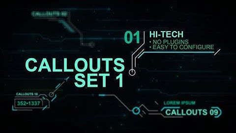 Callouts set 1 hi-tech After Effects Template Videohive 24318158