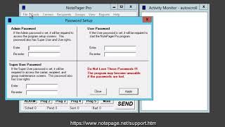 Security Features in NotePager Pro Text Messaging Software screenshot 4