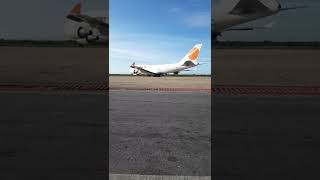 B747 Taxing Off Kenneth Kaunda International Airport, Line Maintenace Morning Operatiins