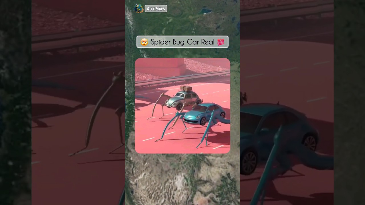 Spider Bug Car on Google Earth and Google Maps 🌎 