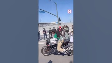 Motorbikes Smash Into Police Line in Los Angeles During ICE Protests
