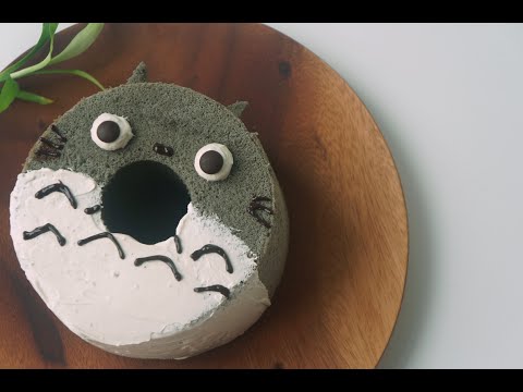 TOTORO BLACK SESAME CHIFFON CAKE - Sumopocky - YouTube