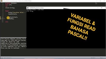 Variabel dan Fungsi Input BAHASA PASCAL - BELAJAR 2 PEMROGRAMAN PASCAL