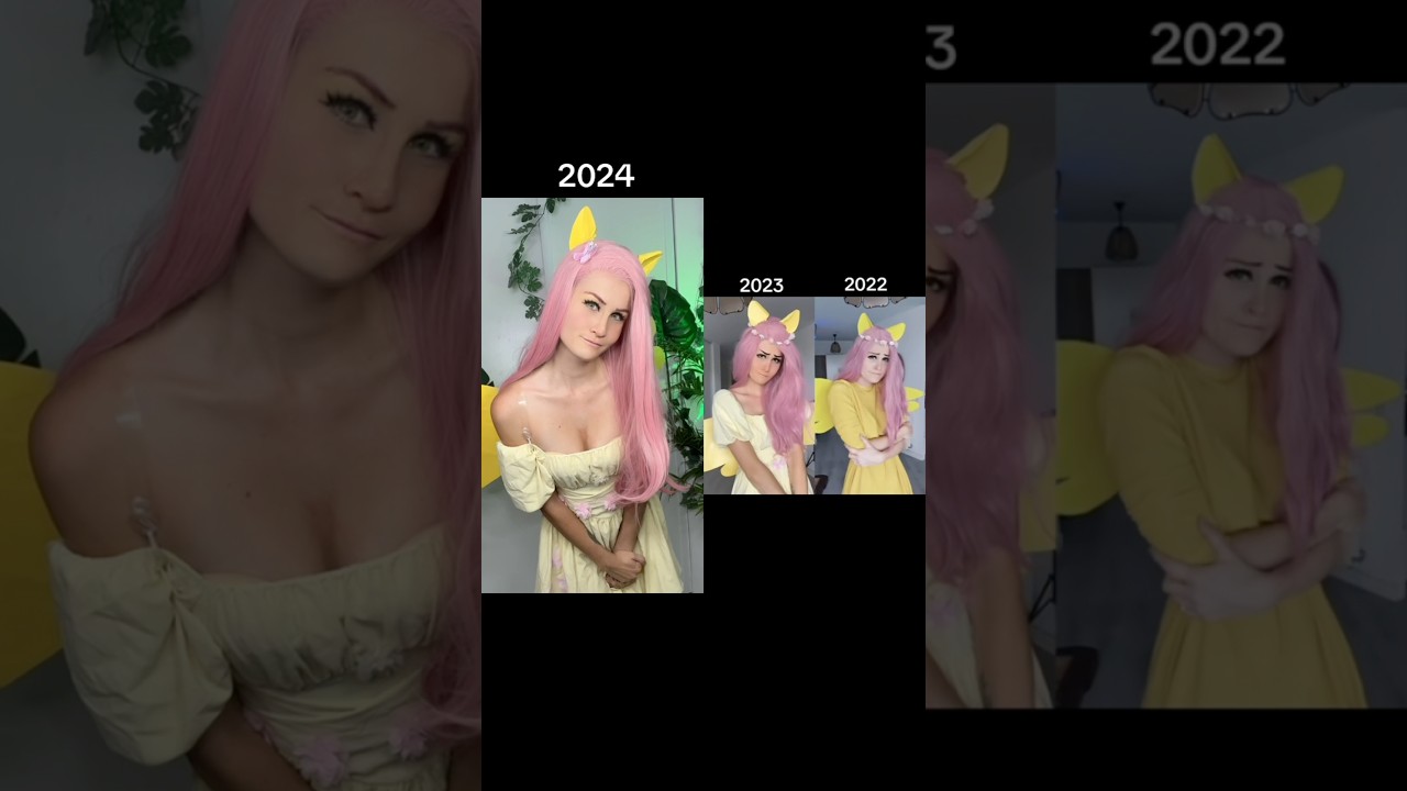 My Fluttershy cosplay in different year 😌 #mlp #cosplay