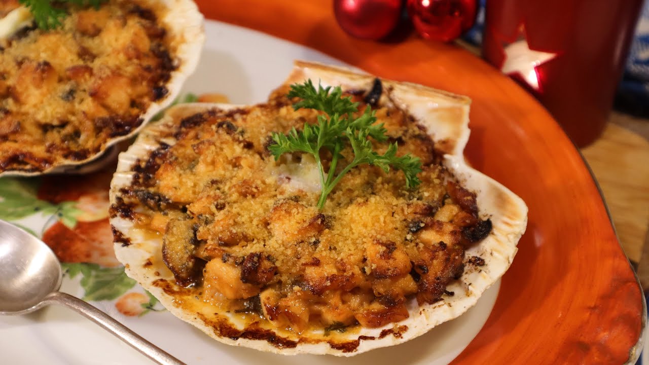 Mes COQUILLES DE SAUMON A LA CRÈME - Une pointe de Normandie ! -  Mère Mitraille - Gourmandises TV