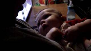 Mason and Mommy having a talk