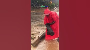 Culvert Drains Removing Debris On Street #shorts #cleaning #street #satisfying #drain