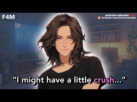 Your tomboy gamer roommate falls in love with you | roommates to more | cuddling | F4M | ASMR RP