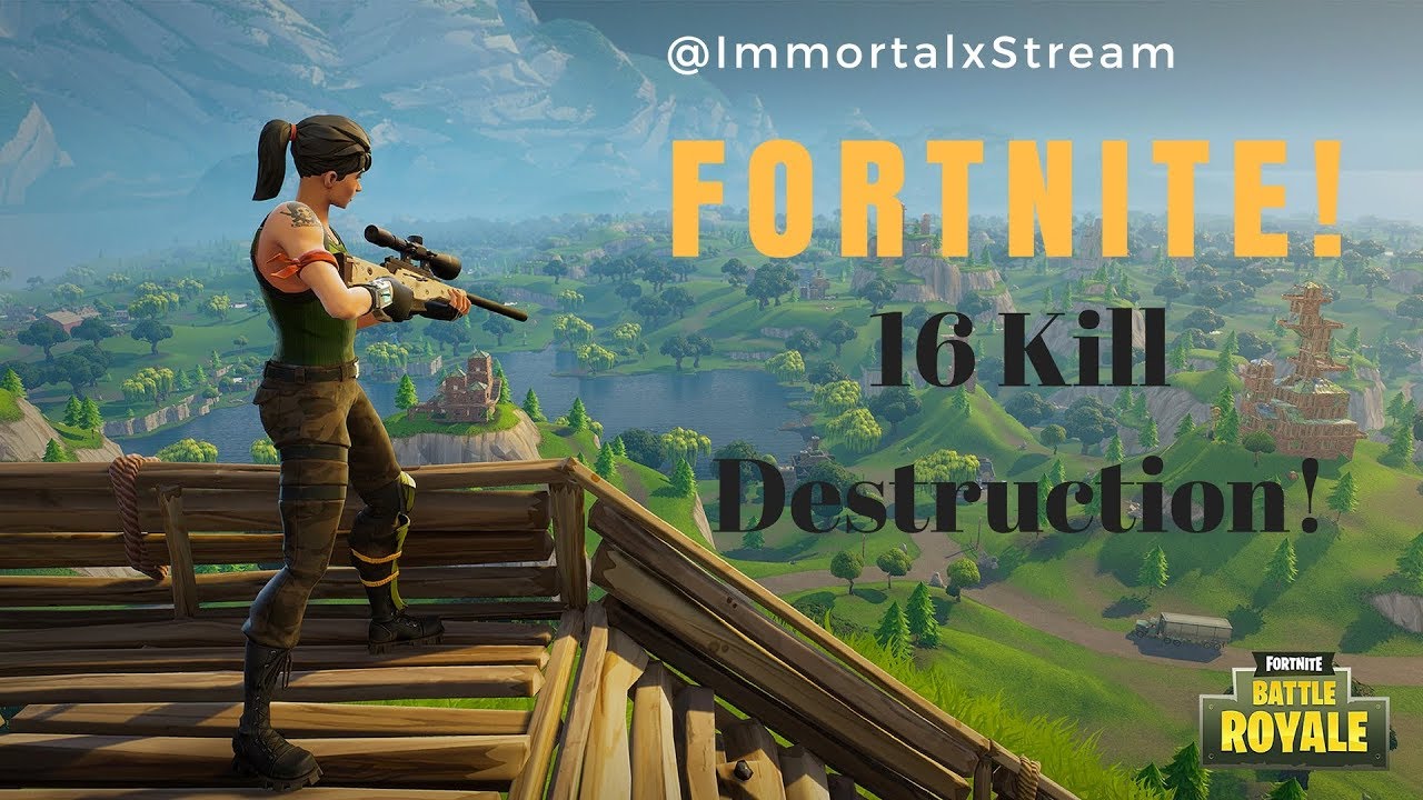 Fortnite! Solo win run at Duos! 16 Kills