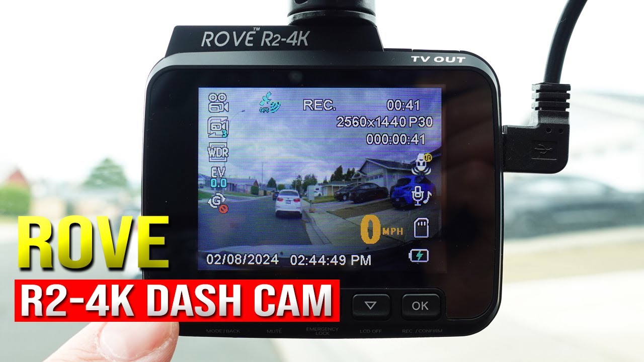 Rove R2-4K Car Dash Cam - 4K Ultra HD 2160P - Built-In WiFi & GPS, Parking  Mode