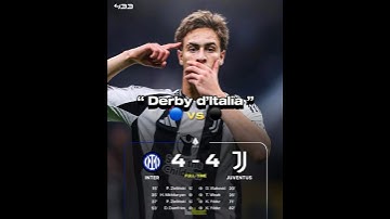 Juventus vs Inter Milan 🤯