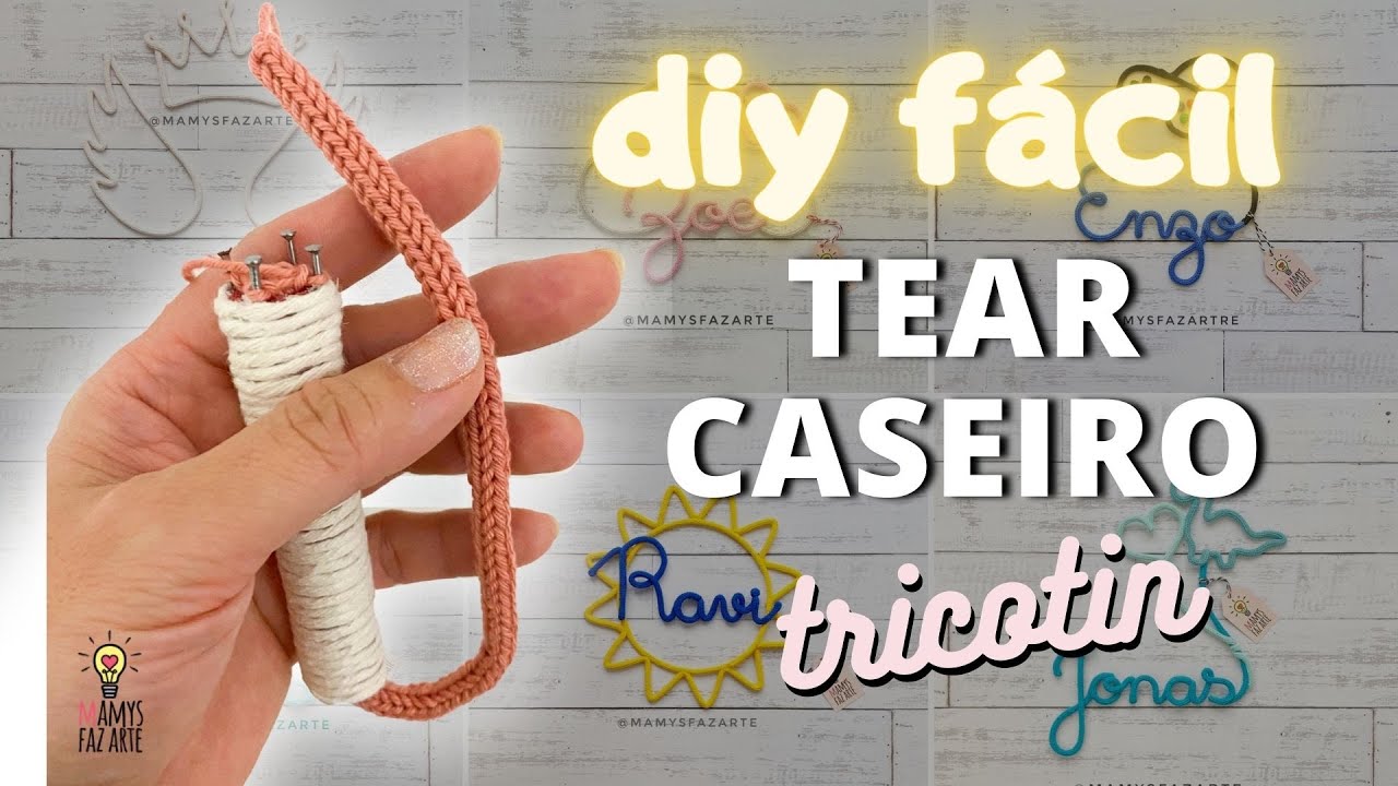 FAÇA TEAR DE PREGOS para um TRICOTIN PERFEITO e comece a fazer nomes e desenhos!