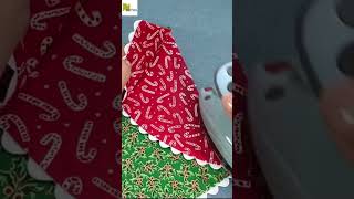 DIY Reversible Christmas Tree Napkins #sewing #diycrafts