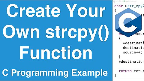 Create Your Own strcpy() String Copy Function | C Programming Example