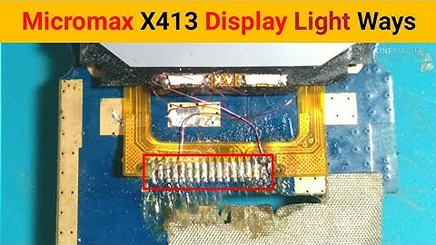 Micromax X413 Display Light Jumper Ways Solution