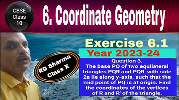RD Sharma Class 10 EX 6.1 Q 3: The base PQ of two equilateral triangles PQR and PQR