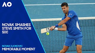 Novak Djokovic Smashes Steve Smith For Six! | Australian Open 2024