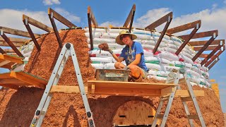 Cost Saving DIY Ladder Scaffolding Helps Us Build Our Earthbag Dome | Building A Sustainable Home