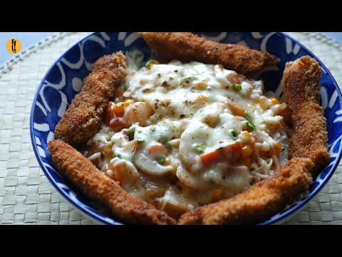 chicken-tenders-with-vegetable-and-cheesy-rice-recipe-by-food-fusion