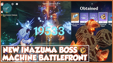 Machine Battlefront Genshin Event New Inazuma Boss Fight Walkthrough | Perpetual Mechanical Array |