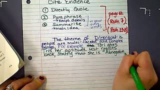 Citing Evidence