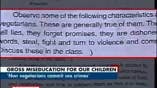 CBSE school textbook teaches non-vegetarians lie, cheat and commit crimes