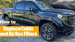 How to Replace Cabin and Air Box Filters on 2023 GMC Sierra