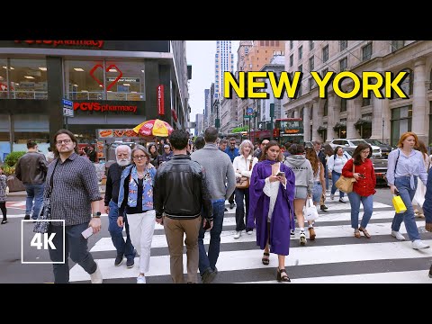 I ❤️ NY - 5th Avenue Walk, Manhattan Walking Tour 4K