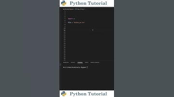 Deleting Files With Python | Python Tutorial