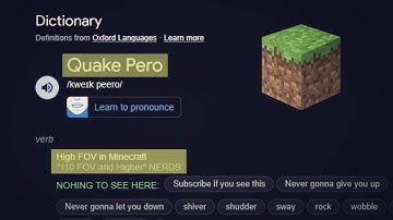 Why is Max FOV in Minecraft named Quake Pro ?