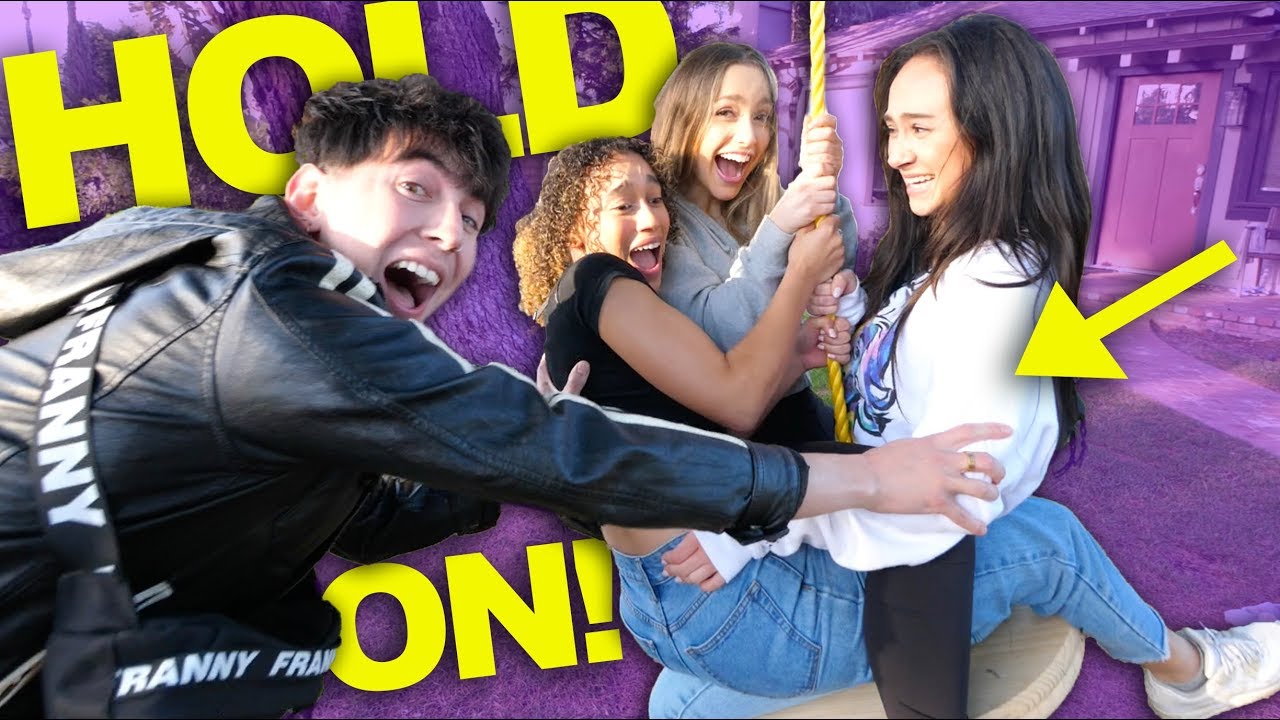 THE GIRLS TRY OUR HOUSE'S NEW TREE SWING!! (FREAKOUT)