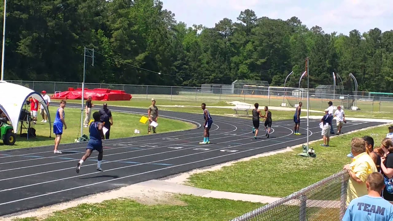 Lejeune highschool regional track meet 4x2 YouTube