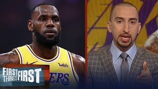 Nick Wright on LeBron feeling the pressure of the Lakers' early struggles | NBA | FIRST THINGS FIRST