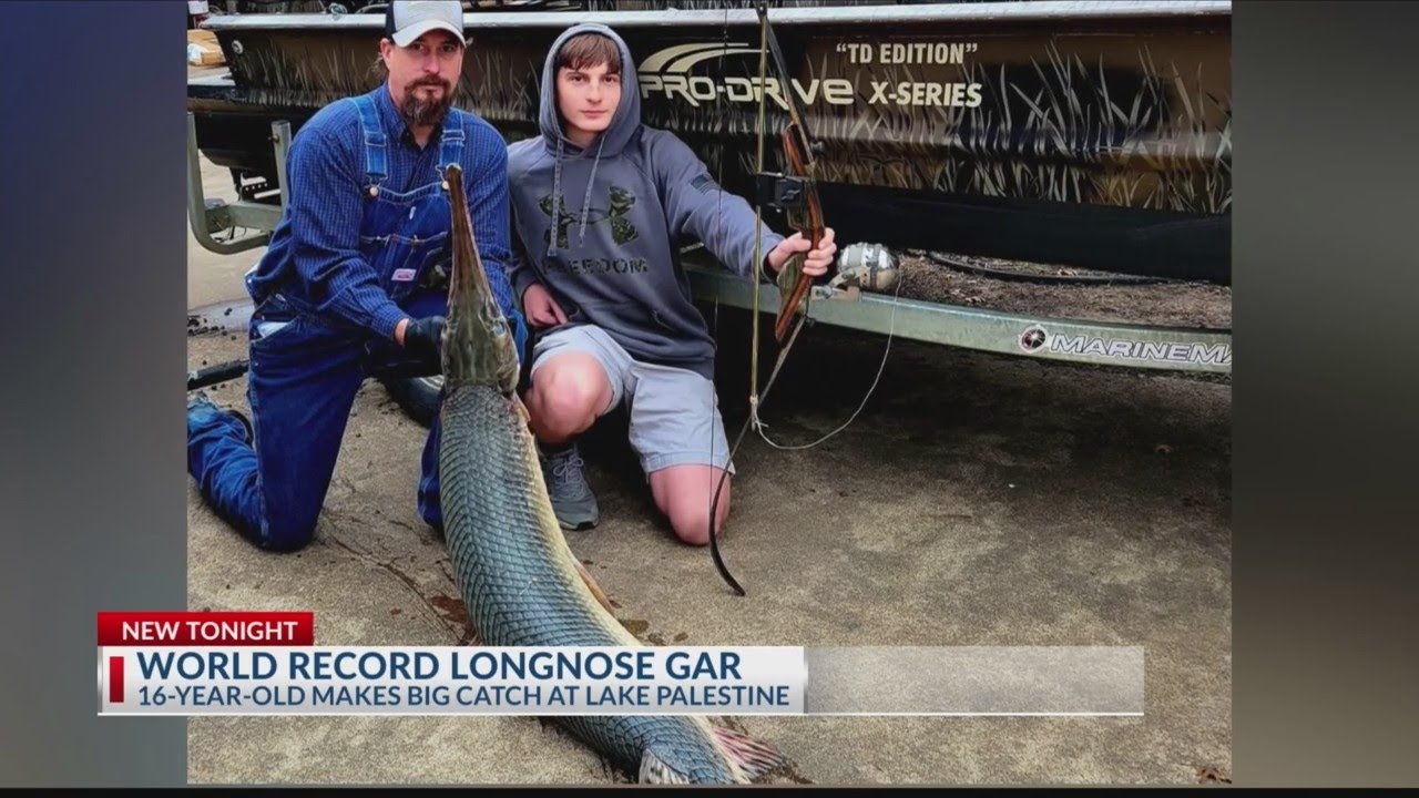 East Texas 16yearold sets fishing world record, catches longnose gar