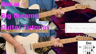 Bakar - Big Dreams TUTORIAL (FIFA 19 Official Soundtrack) on guitar. . Lesson with TABS How to play