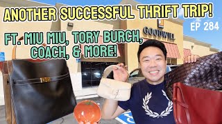 Another Successful Thrift Trip! Ft Miu Miu, Tory Burch, Coach, & More! Ep 284