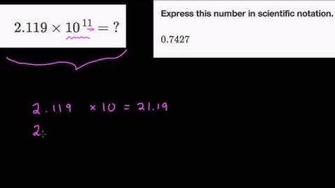 Scientific Notation on Khan Academy