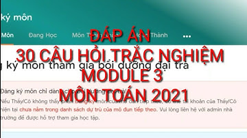 ĐÁP ÁN NHANH, CHÍNH XÁC NHẤT 30 CÂU HỎI TRẮC NGHIỆM MODULE 3 MÔN TOÁN THCS 2021