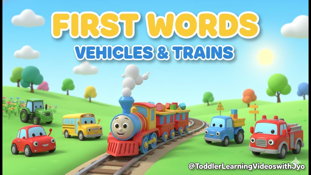 First Words for Toddlers 🚗 Vehicles & Everyday Objects | Baby Learning Video 0–4 | Speech Boost Fun