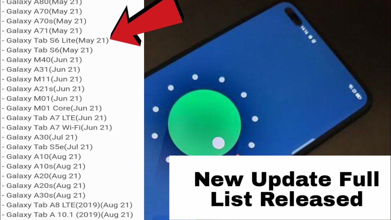 Samsung Android 11 New Update List Released - YouTube