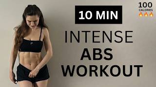 10 MIN INTENSE ABS WORKOUT – Burn Belly Fat & Sculpt Your Waist | No Equipment