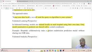 Federated Learning and Analytics- Data Science in Healthcare