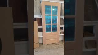 Exterior Doors 36 in x 80 in Wood Mahogany Front Entry Southwood Andalucia 6 Lite & Jeld-Wen 4 Lite